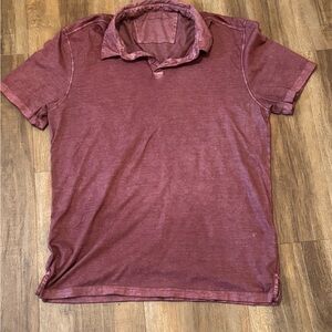 John Varvatos Burgundy Polo Style Shirt